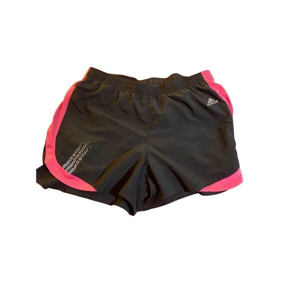 Adidas Woman’s Black and Pink Athletic Running Training Shorts Size Med - Picture 2 of 5